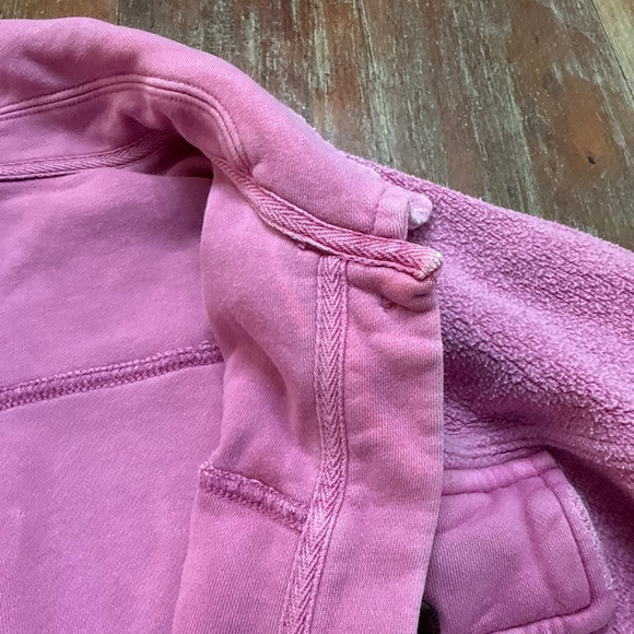 Free People Ruby Rose Pink Shacket Jacket Medium Oversized Fleece Layering Piece - Picture 6 of 16